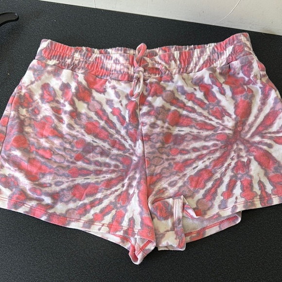 Self Esteem Pink and Purple Tie-Dye Shorts with Elastic Waistband - Picture 1 of 2